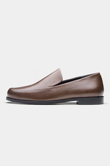 Oroh_Brown Veronica Genuine Leather Loafers _at_Aza_Fashions