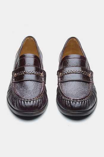 Shop_Oroh_Brown Fernanda Genuine Leather Penny Loafers 