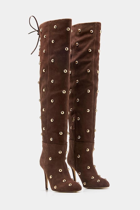 Oroh Dolores Studded Knee High Boots 
