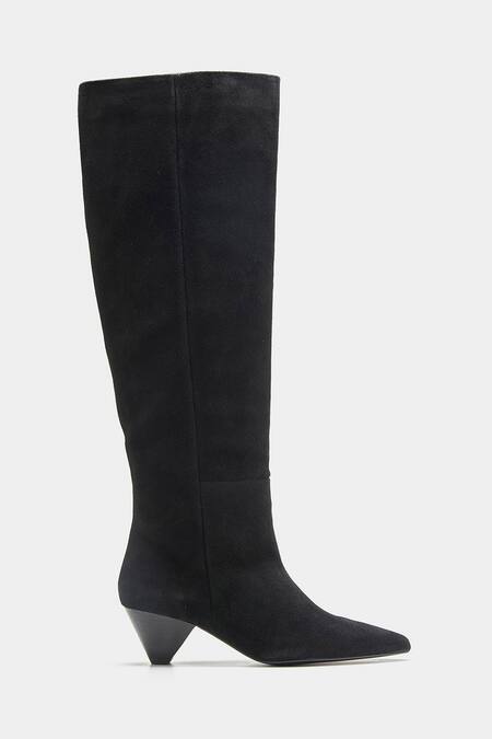 Buy_Oroh_Black Daniela Tall Genuine Leather Lace-up Boots _Online_at_Aza_Fashions