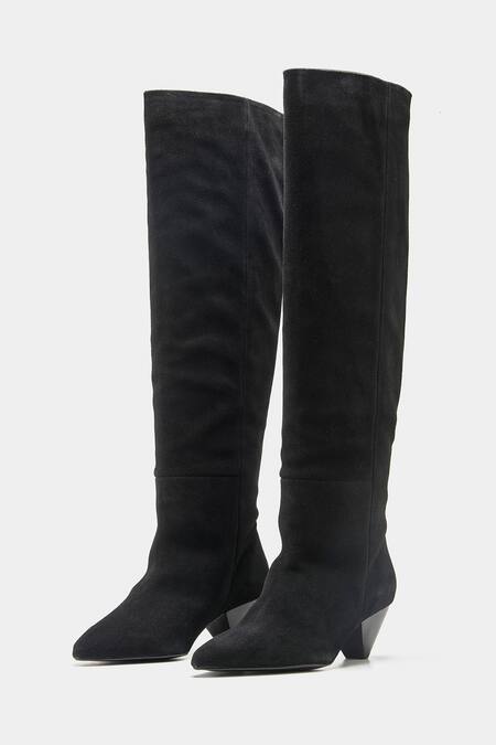Shop_Oroh_Black Daniela Tall Genuine Leather Lace-up Boots 