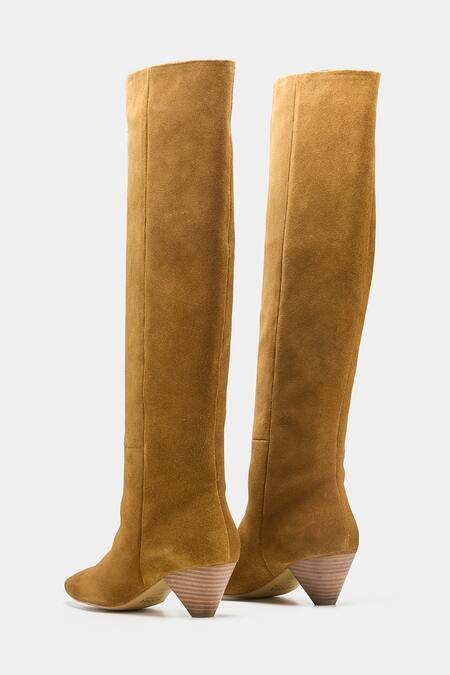 Buy_Oroh_Tan Genuine Leather Daniela Long Boots 