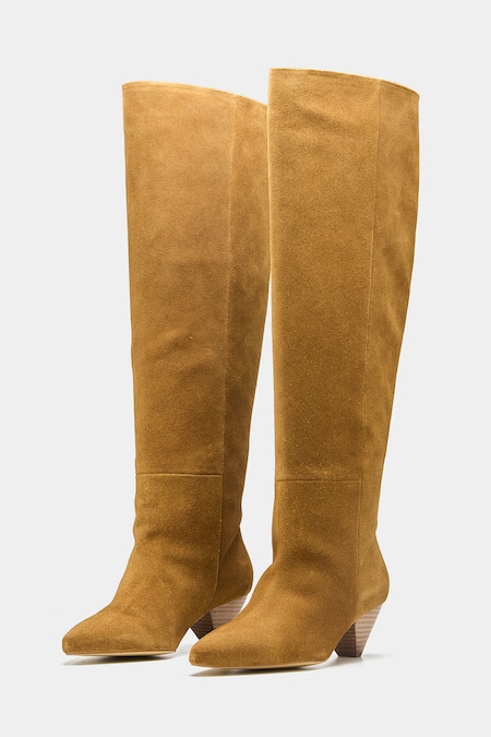 Shop_Oroh_Tan Genuine Leather Daniela Long Boots 