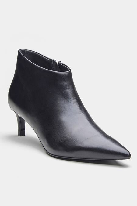Oroh_Black Alicia Pointed Toe Kitten Heel Ankle Boots _Online_at_Aza_Fashions