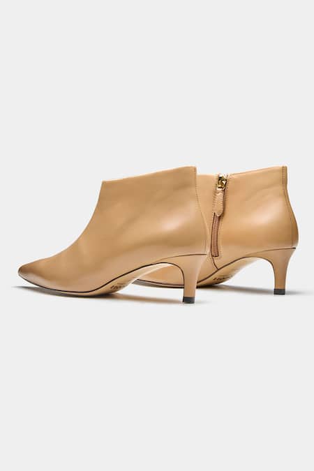 Shop_Oroh_Beige Alicia Pointed Kitten Heel Ankle Boots 