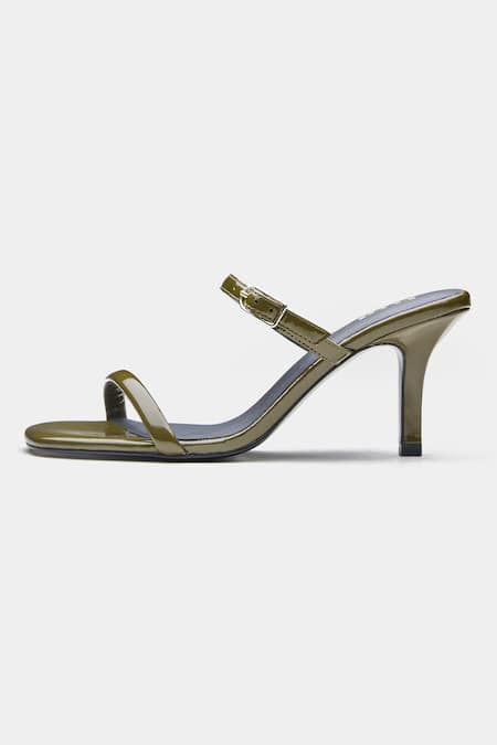 Oroh_Green Gloria Thin Strap Pencil Heel Sandals _at_Aza_Fashions