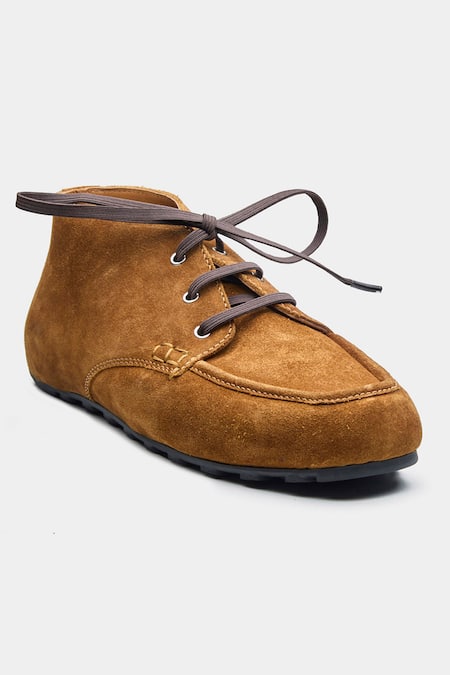 Buy_Oroh_Tan Zoe Leather Lace-up Casual Shoes _Online_at_Aza_Fashions