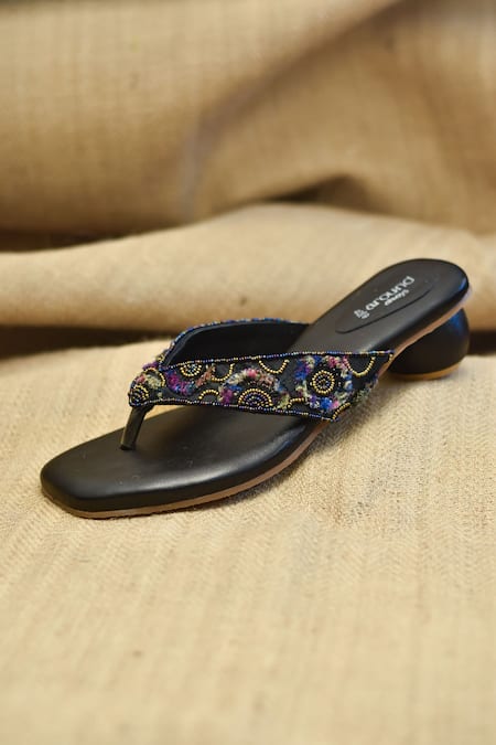 Around Always Nisha Yarn Thread & Bead Accented Heels