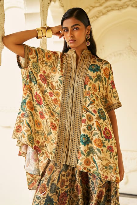 Dash And Dot Embroidered Garden Print Tunic 