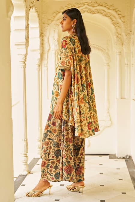 Dash And Dot Garden Print Tunic & Salwar Set 