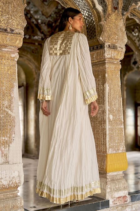 Dash And Dot Crushed Gota Weave Tunic 