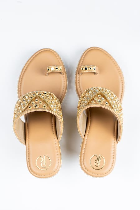 Preet Kaur Zareen Hand Embroidered Wedges 