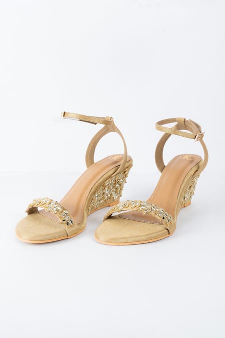 Preet Kaur Zariyah Hand Embroidered Wedges 