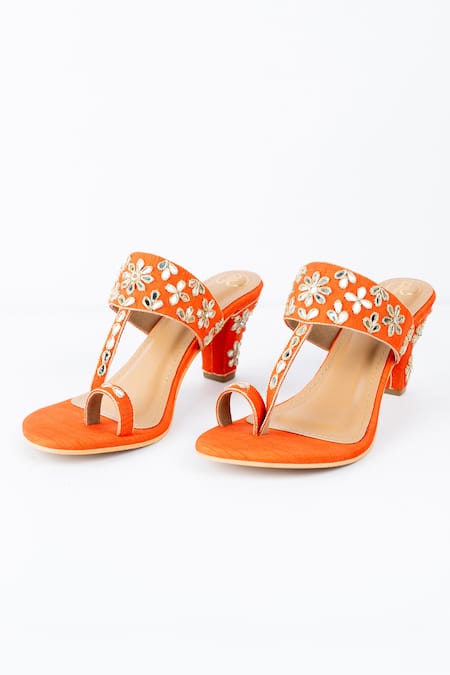 Preet Kaur Ambar Sheesha Embroidered Kolhapuri Heels 
