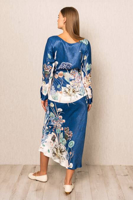 RANNA GILL Valencia Front Tie Blouse & Skirt Set 