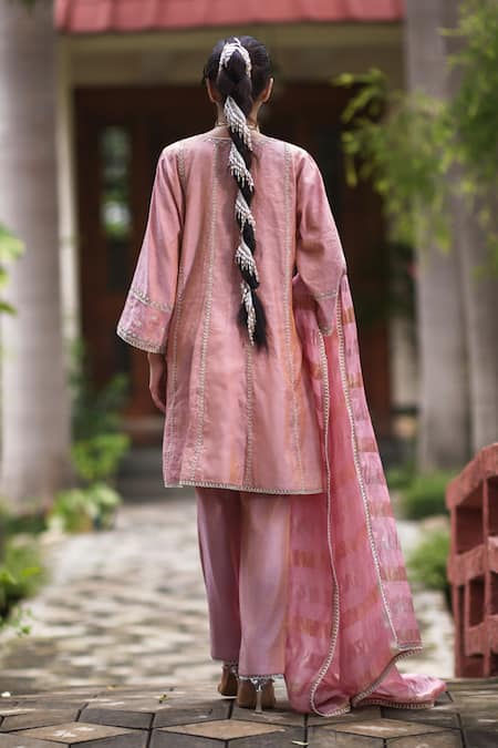 Shalkii Sequin & Pearl Embroidered Kurta Set 