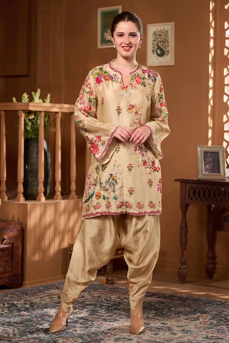Taroob Mor Mahal Embroidered Kurta & Pant Set 