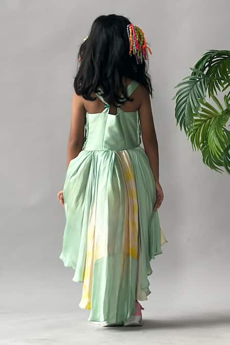 Merge Design Bow Detail High-Low Dress 