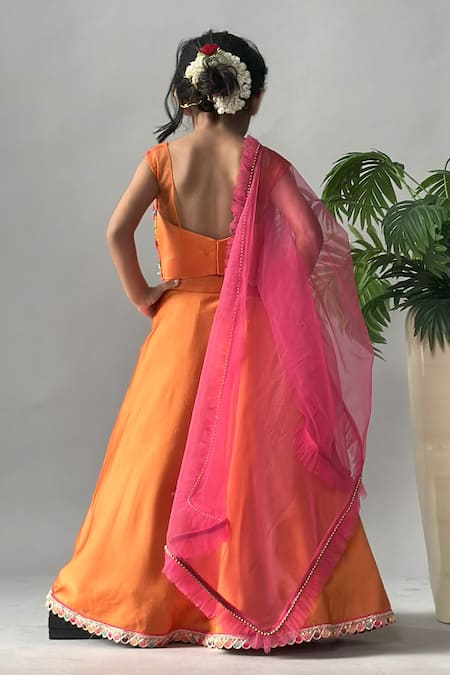 Merge Design Floral Applique Lehenga Set 