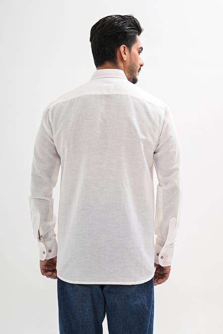 Kalpana Naik Tropical Muse Hand Embroidered Shirt 