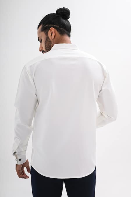 Kalpana Naik Aqua Graphica Hand Embroidered Shirt 