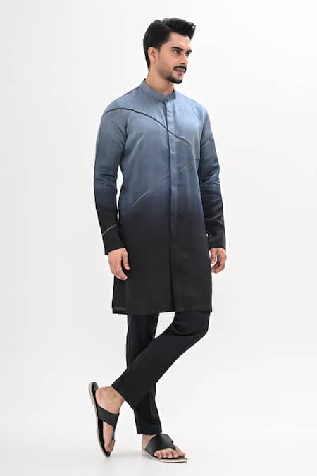 Kalpana Naik Horizon Lines Ombre Kurta & Pant Set 