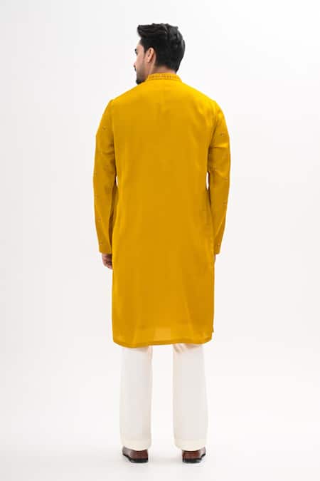 Kalpana Naik Haldi Bloom Hand Embroidered Kurta Set 