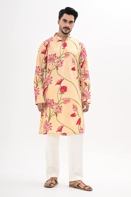 Kalpana Naik Lotus Bloom Print Kurta & Pant Set 