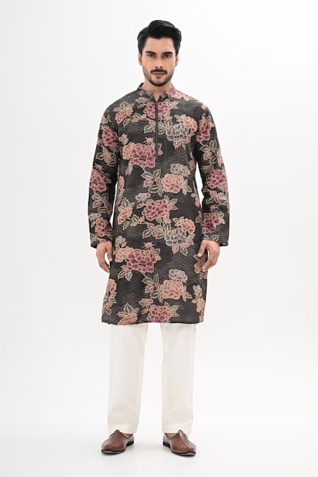 Kalpana Naik Rustic Bloom Hand Embroidered Kurta Set 