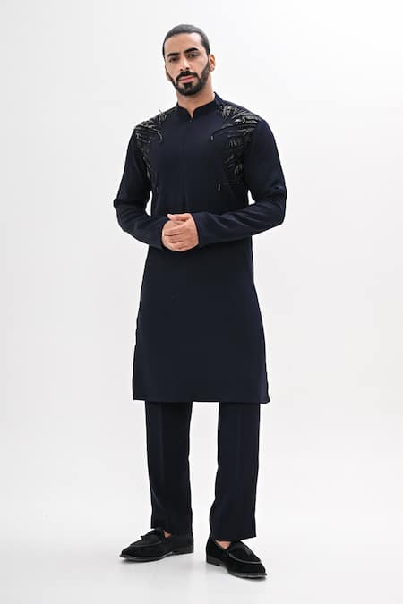 Kalpana Naik Shoulder Droplets Hand Embroidered Kurta Set