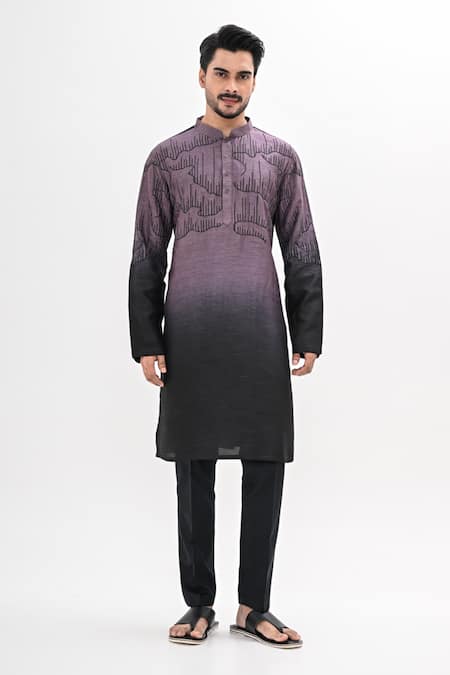 Kalpana Naik Midnight Echo Ombre Kurta & Pant Set 