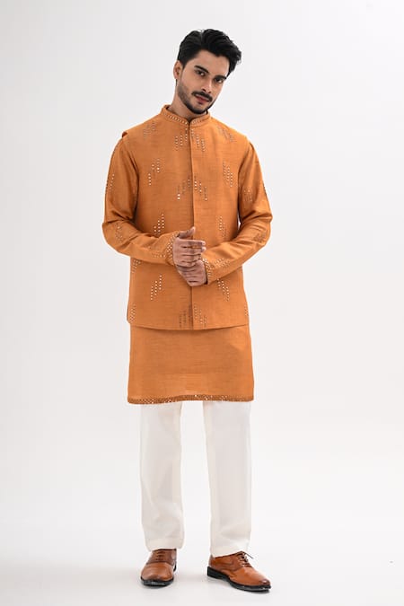 Kalpana Naik Taraang Embroidered Nehru Jacket & Kurta Set