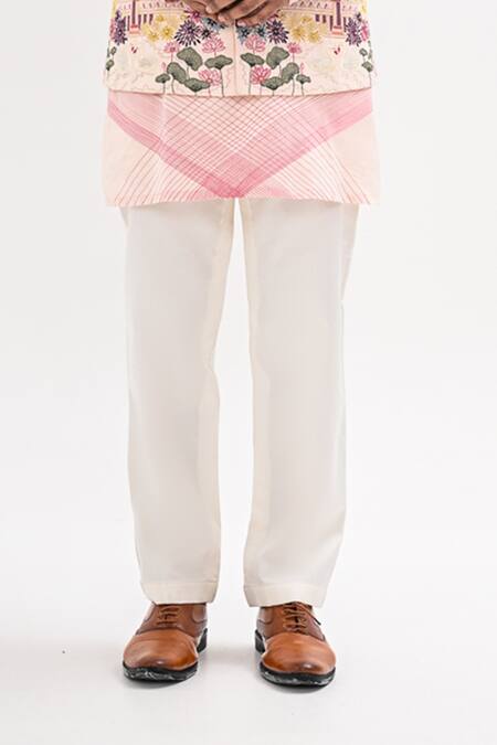 Kalpana Naik Pink Linen, Satin Embroidery Gulabi Nagri Nehru Jacket And Kurta Set Online at Aza Fashions Kalpana Naik_Pink Linen, Satin Embroidery Gulabi Nagri Nehru Jacket And Kurta Set _Online_at_Aza_Fashions