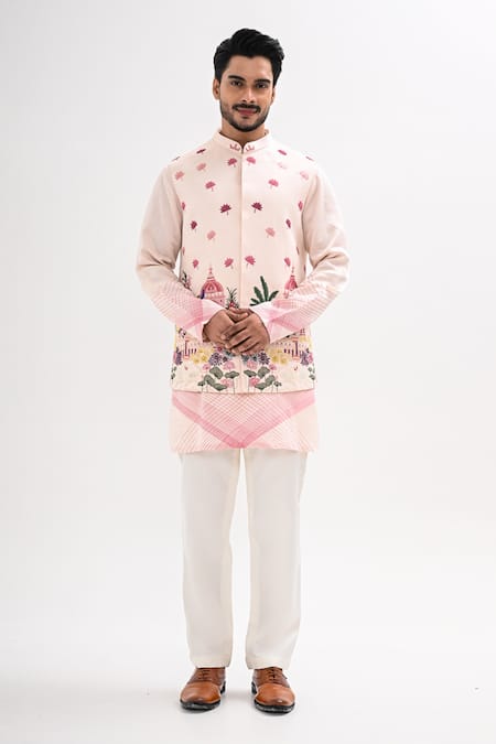 Kalpana Naik Gulabi Nagri Nehru Jacket & Kurta Set 