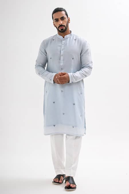 Kalpana Naik Neel Trikon Nehru Jacket & Kurta Set 
