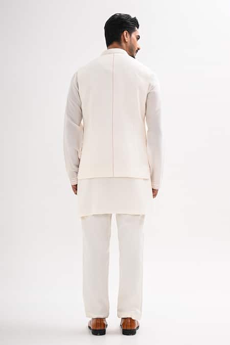 Kalpana Naik Phoolon Ki Lakeer Nehru Jacket & Kurta Set 