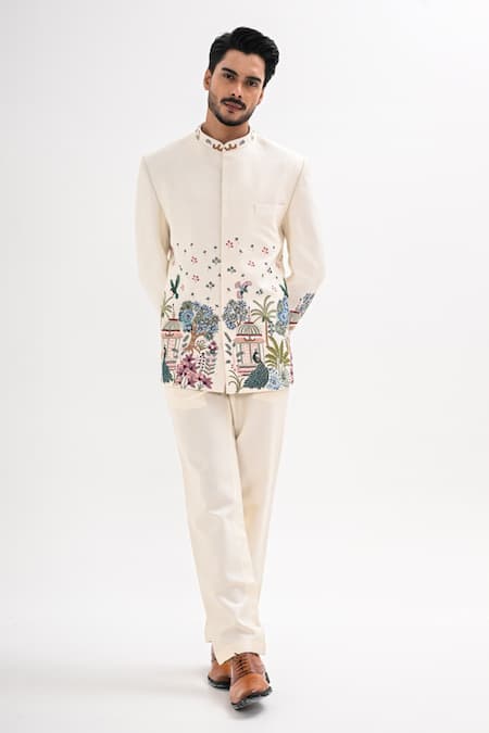 Kalpana Naik Madhuban Embroidered Bandhgala Set 