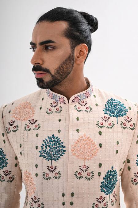 Buy Kalpana Naik Pink Silk Embroidery, Beads Chitravan Achkan Set Online at Aza Fashions Buy_Kalpana Naik_Pink Silk Embroidery, Beads Chitravan Achkan Set _Online_at_Aza_Fashions