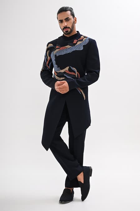 Kalpana Naik Veyora Waves Embroidered Achkan Set 