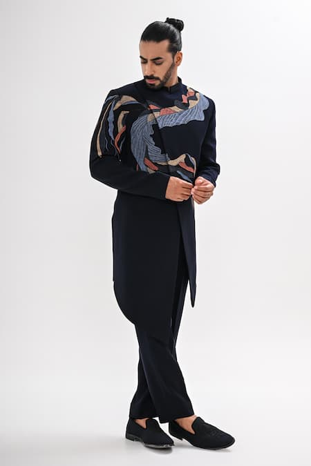 Kalpana Naik Veyora Waves Embroidered Achkan Set 