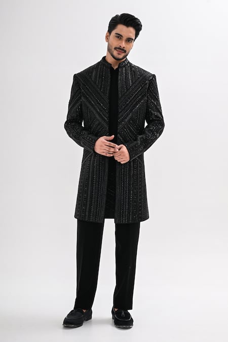 Kalpana Naik Eternal Angles Embroidered Achkan & Kurta Set 