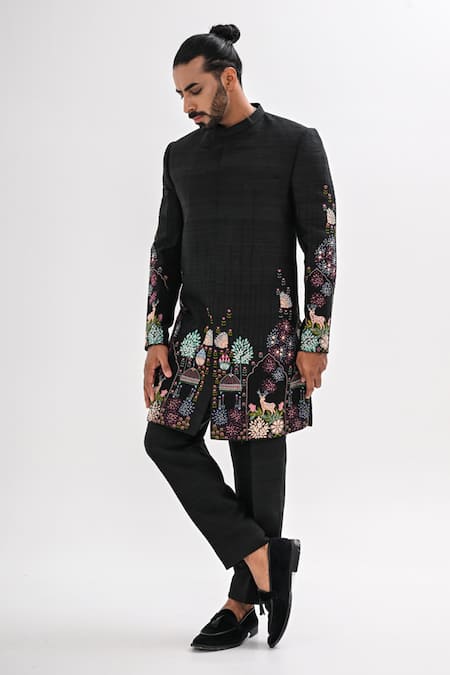 Kalpana Naik Indravan Hand Embroidered Achkan Set 