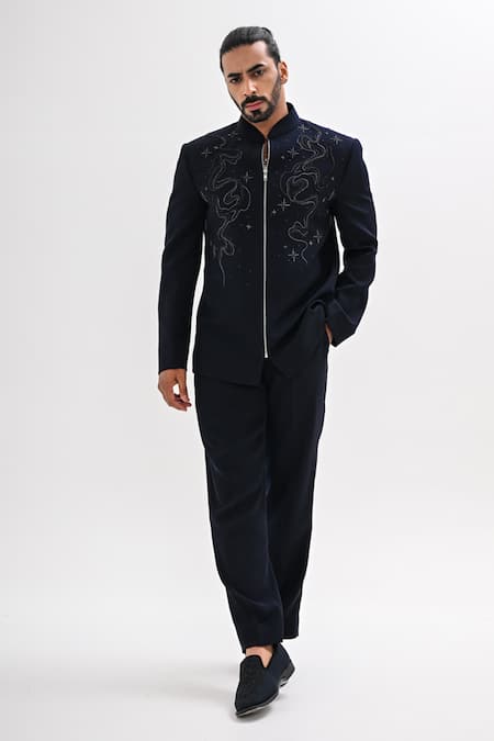 Kalpana Naik Celestial Skies Embroidered Jacket & Trouser Set 