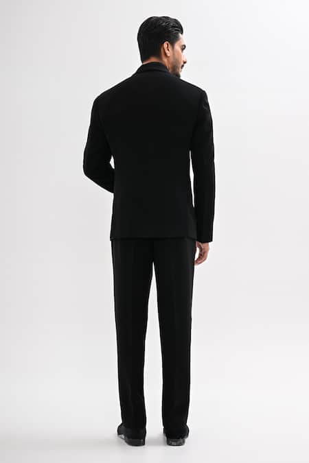 Kalpana Naik Open Bumblebee Hand Embroidered Tuxedo Set 