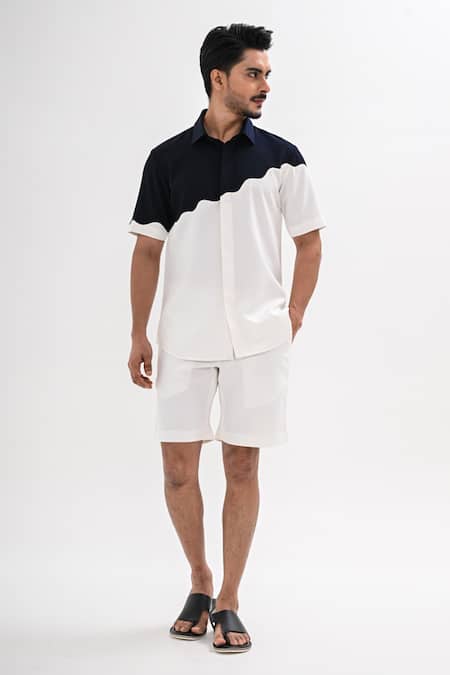 Kalpana Naik Dual Colored Shirt & Shorts Co-ord Set 