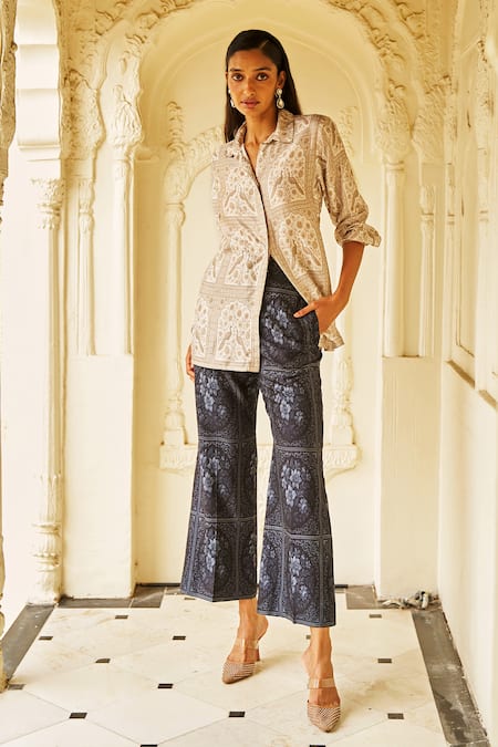 Dash And Dot Mughal Print Pant Set 