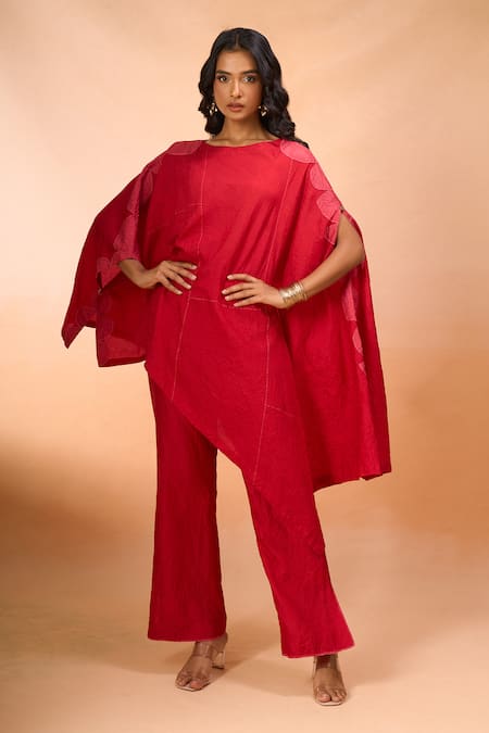 Divyam Mehta Asymmetric Kurta With Pant 