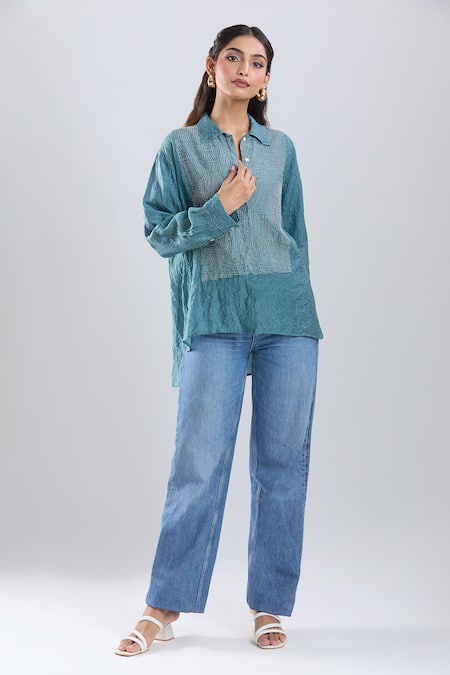 Divyam Mehta Stitchline Thread Placement Embroidered Shirt 