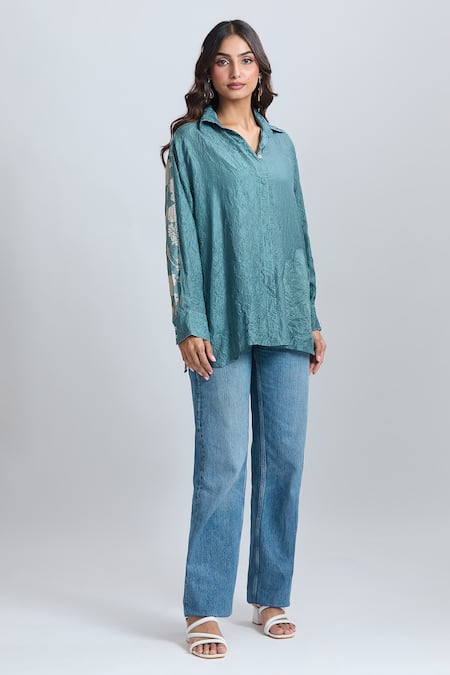 Divyam Mehta Florette Placement Print Shirt 