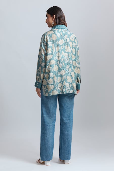 Divyam Mehta Florette Placement Print Shirt 